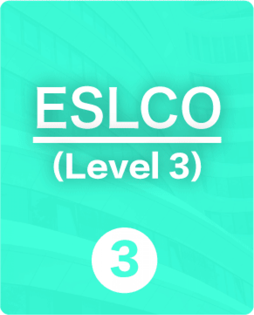 ENGLISH AS A SECOND LANGUAGE, LEVEL 3, OPEN, (ESLCO), 1 credit ENGLISH AS A SECOND LANGUAGE, LEVEL 3, OPEN, (ESLCO), 1 credit