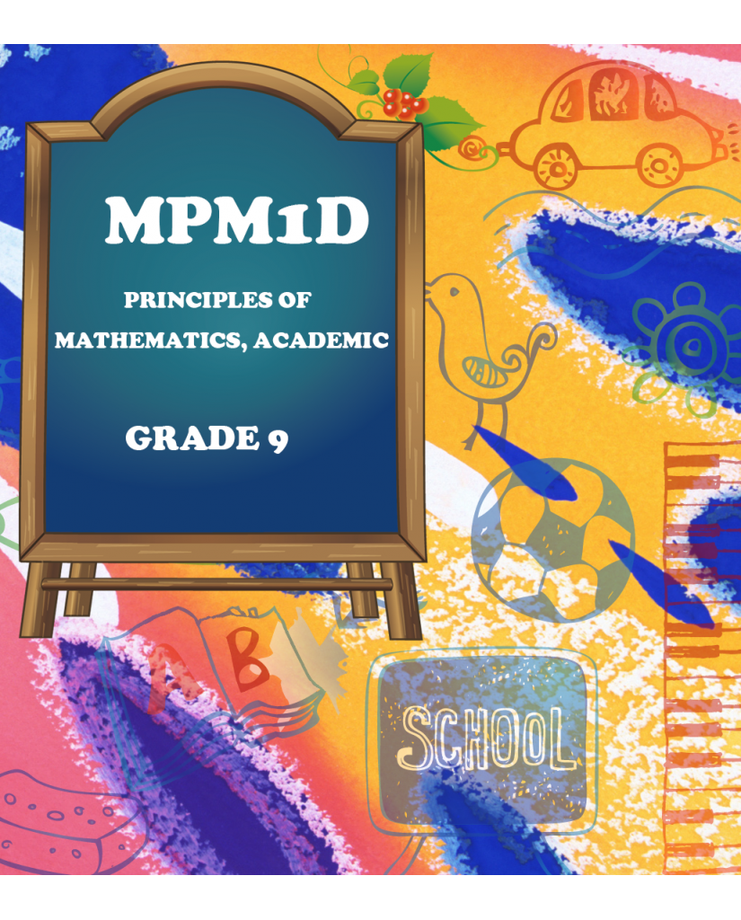 PRINCIPLES OF MATHEMATICS, GRADE 9, ACADEMIC(MPM1D) PRINCIPLES OF MATHEMATICS, GRADE 9, ACADEMIC(MPM1D)